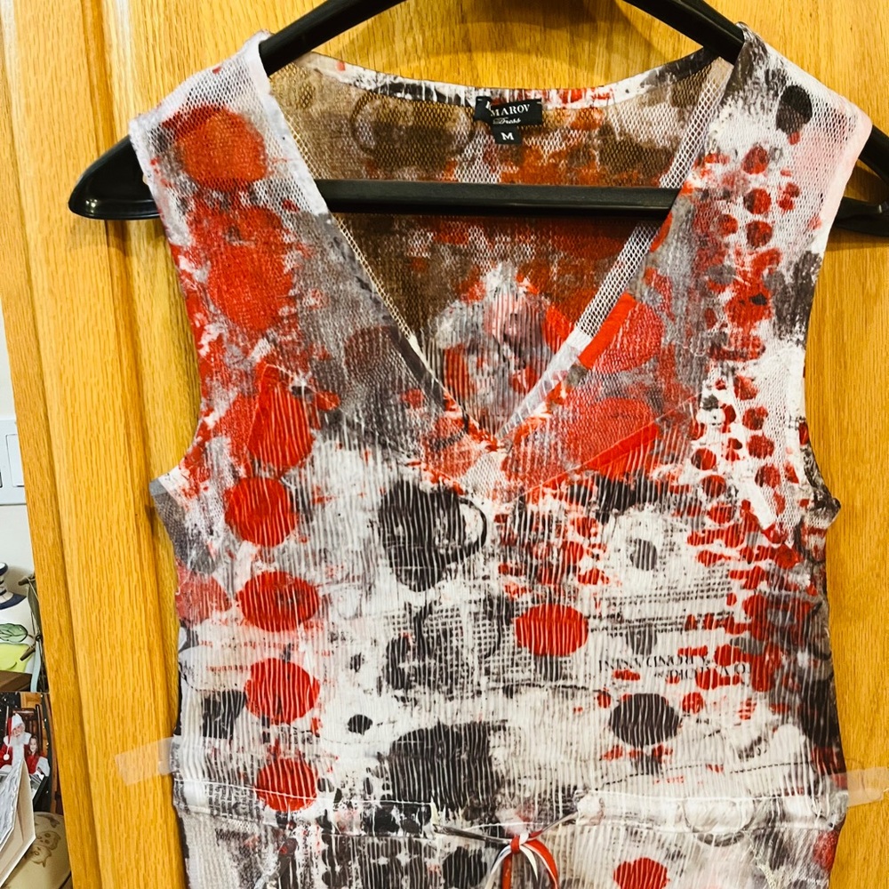 Komarov Red and Black Mini Dress- excellent condition like new!